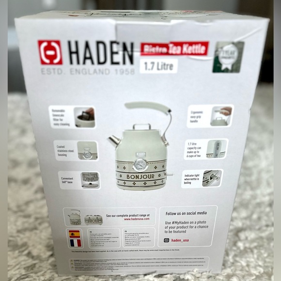 🎸ANTHROPOLOGIE x HADEN🎸🔥NWT🔥The Bistro 1.7 Liter Electric Kettle - Picture 7 of 15